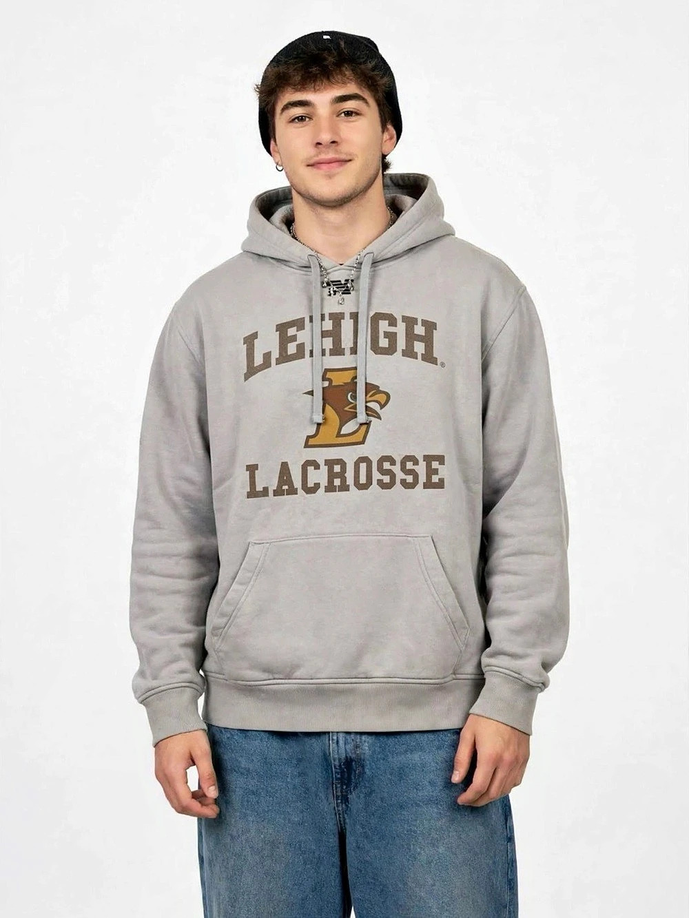 New Balance Lehigh Lacrosse hoodie Graphic Hoodie in Gray Like New